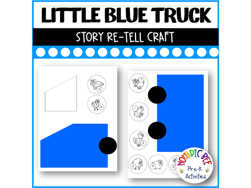Little Blue Truck Activities - Counting Craft