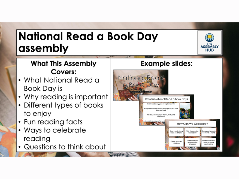 National Read a Book Day Assembly PowerPoint – KS1 & KS2 Primary Reading Assembly
