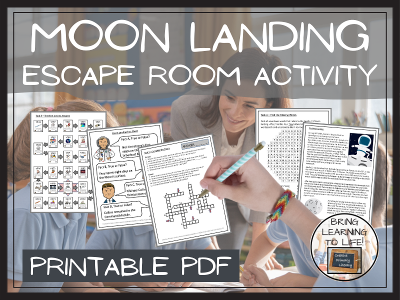 Apollo 11 Moon Landing Escape Room Activity
