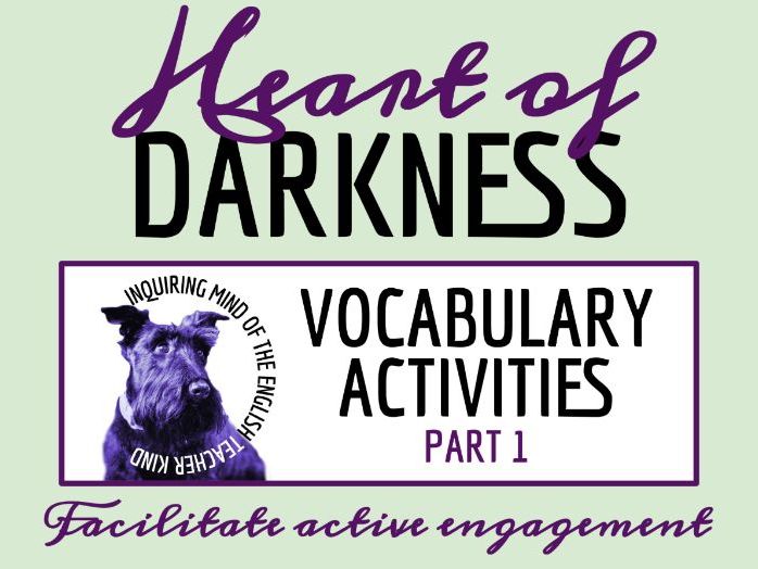 Heart of Darkness Part 1 Vocabulary Activities | Crossword Puzzle | Word Search | Worksheet