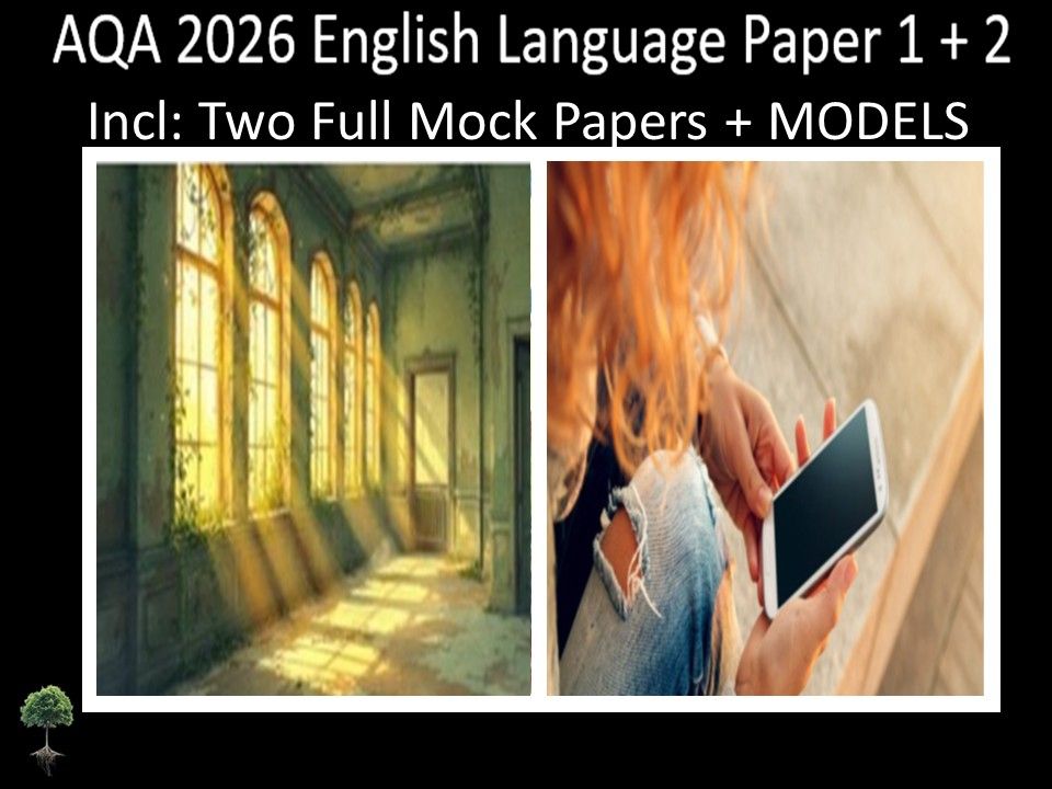 Two AQA 2026 English Language Paper 1 + 2 Mocks | MODELS