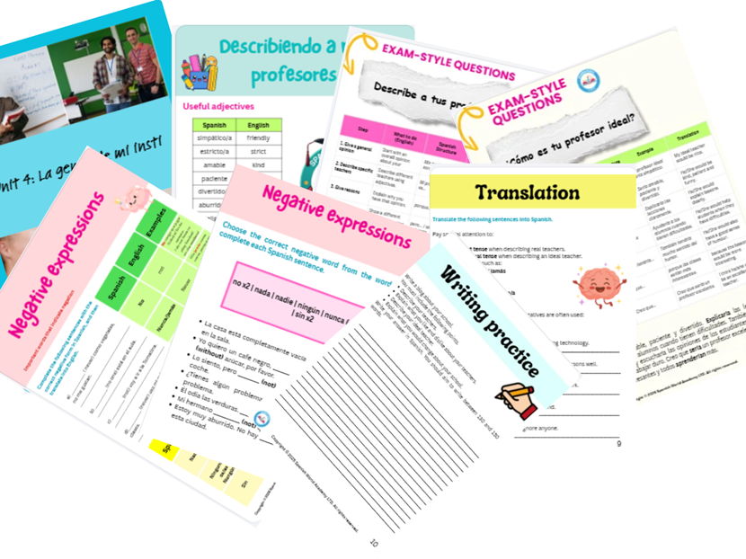 EDEXCEL GCSE Spanish – New Specification Módulo 5, Unit 4: La gente de mi insti