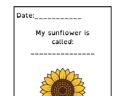 Sunflower Journal Template
