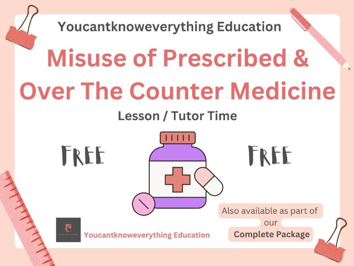 Misuse of prescribed & over counter medicine
