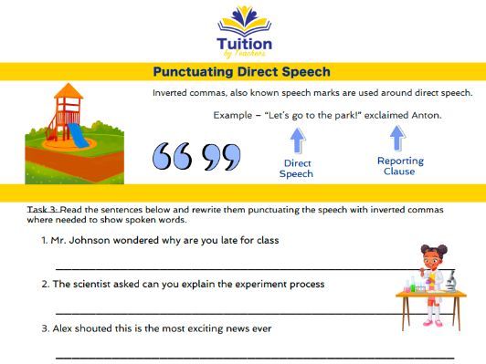 37. Year 6 Reading Comprehension & Direct Speech