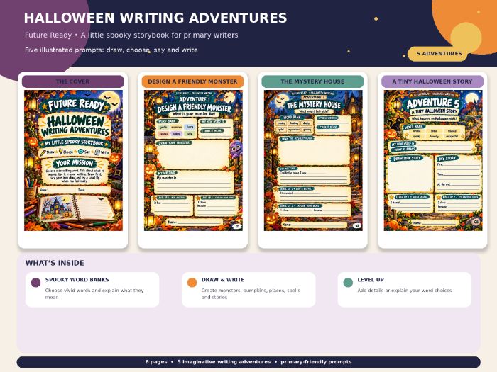 Halloween Activity Workbook – Maths, English and Puzzles – Years 4–6