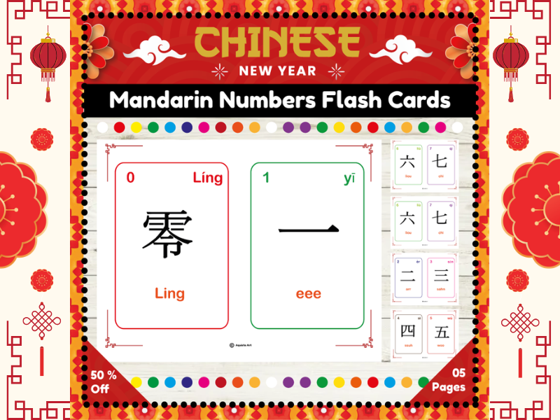 Chinese New Year Counting: Engaging Numbers Flash Cards From 0 to 10