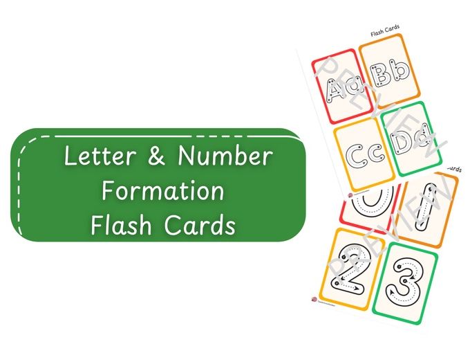 Letter & Number Formation Flash Cards