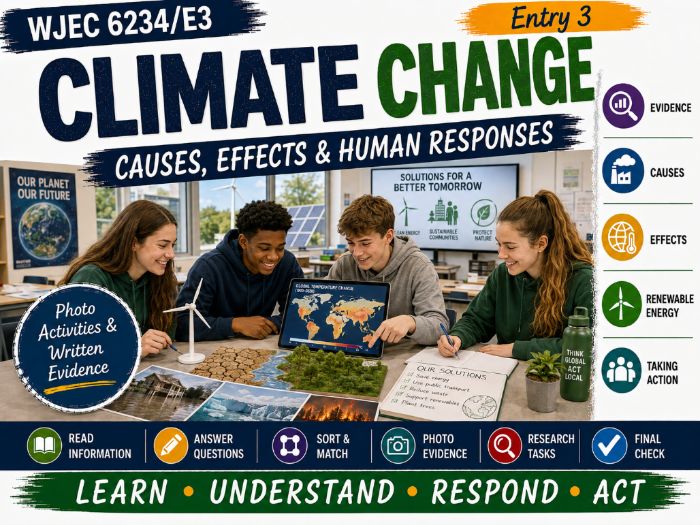 WJEC Entry 3 Climate Change Workbook | 6234/E3 | 3 Credits