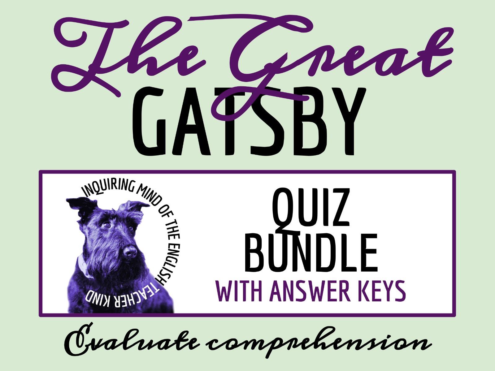 The Great Gatsby by F. Scott Fitzgerald Quizzes and Keys | American Literature Assessments