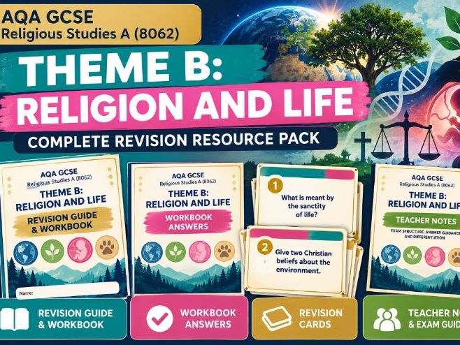 AQA GCSE RS Theme B: Religion & Life Mega Revision Pack