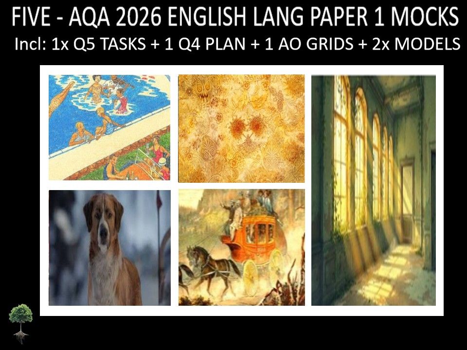 FIVE - AQA PAPER 1 | 2026 FULL MOCKS | Q5 TASKS | Q4 PLAN |AO GRIDS | MODELS