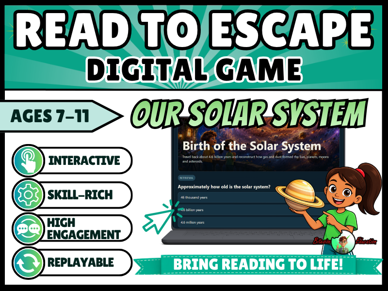 Our Solar System | Reading Comprehension | KS2 | Digital Reading Game