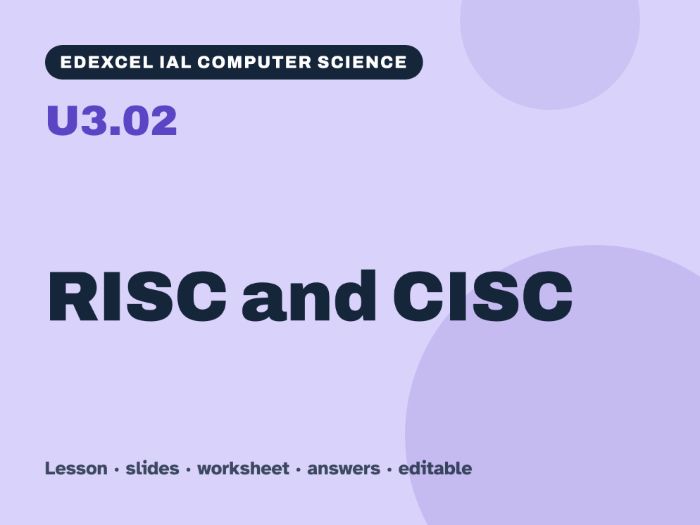 Edexcel IAL Computer Science – U3.02 RISC and CISC – Lesson & Worksheet