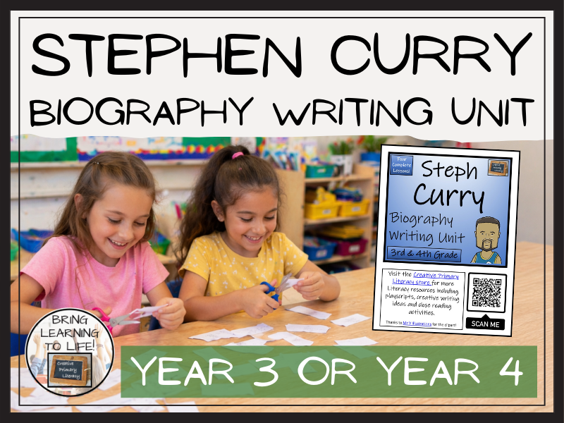 Stephen Curry Biography Writing Unit | Year 3 or Year 4
