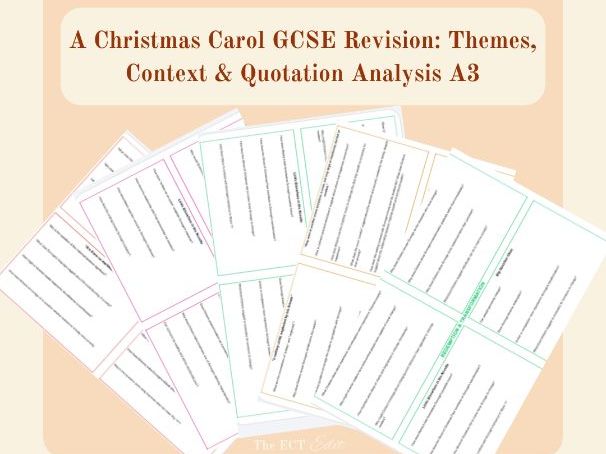 A Christmas Carol GCSE Revision: Themes, Context & Quotation Analysis