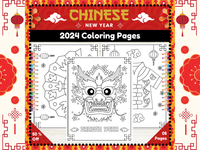 Chinese New Year Coloring Pages : Celebrate Chinese New Year