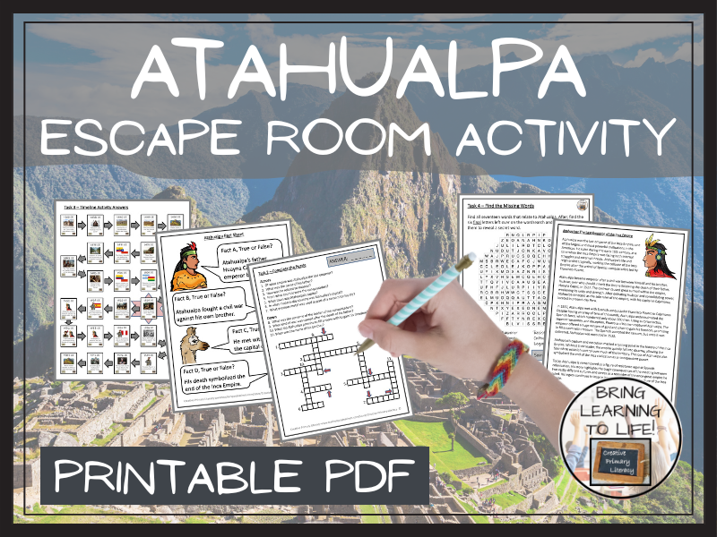 Atahualpa of the Inca Empire Escape Room Activity