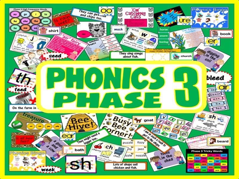 PHONICS PHASE 3 TEACHING RESOURCES EYFS KS1 READING LETTERS SOUNDS