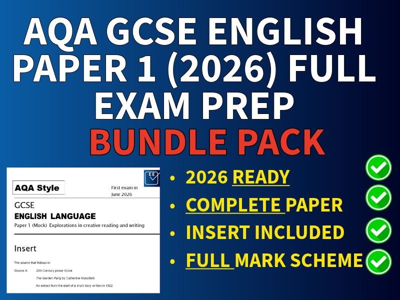 AQA Style GCSE Practice English Language Paper 1, 3 Bundle Pack Vol 3 - 2026 Ready