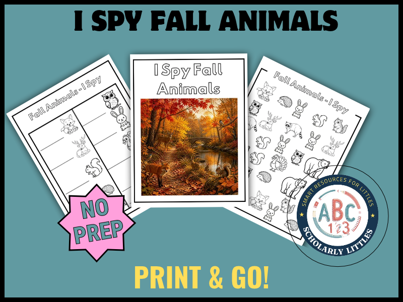 Fall Animal I Spy Activity | Autumn Animals