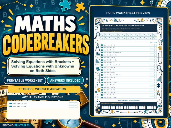 Linear Equations | 2 Maths Codebreakers with Answers