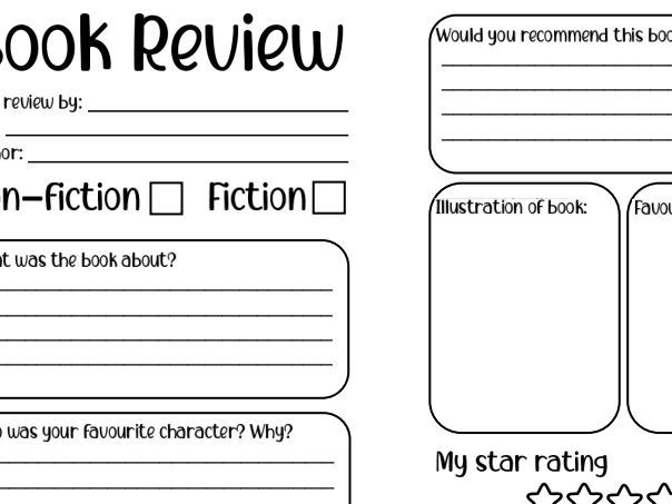 book review 1st grade