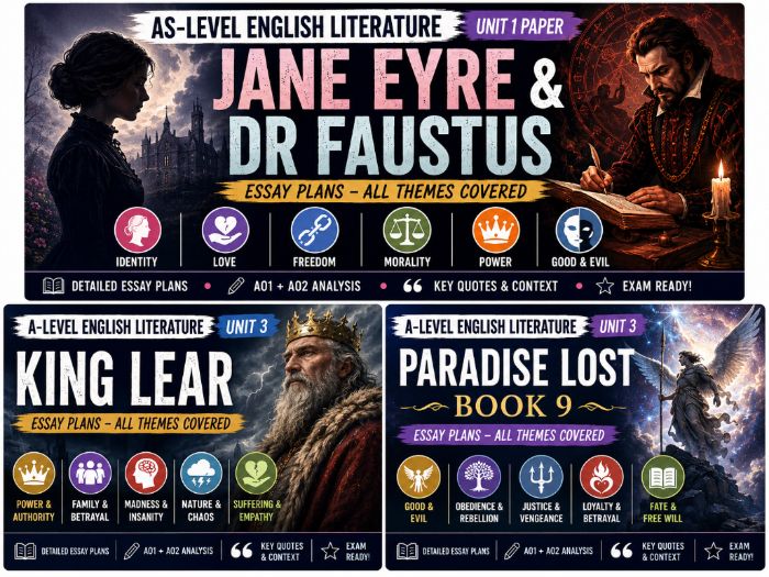 WJEC AS-Level and A-Level English Literature Essay Plans