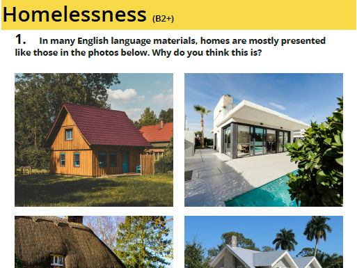 B2 Complete communicative ELT lesson | Homelessness