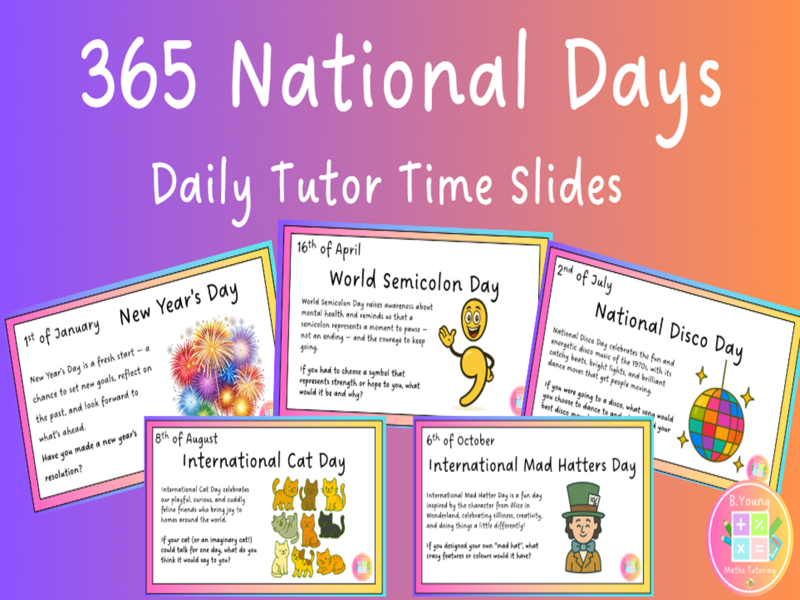 National Days Calendar - Tutor Time