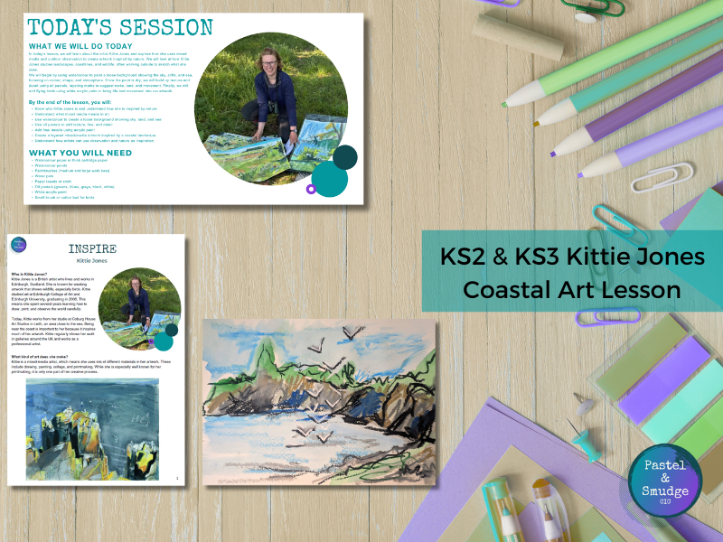 KS2 & KS3 Kittie Jones Coastal Art Lesson