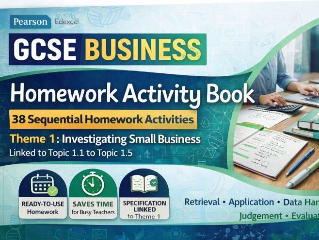 Edexcel GCSE Business Theme 1 Homework Activities (full year)