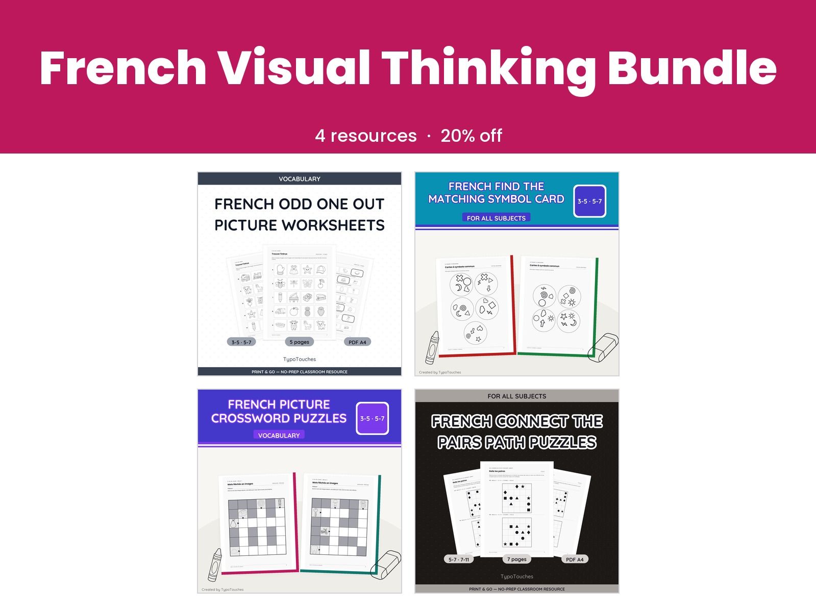 French Visual Thinking Bundle