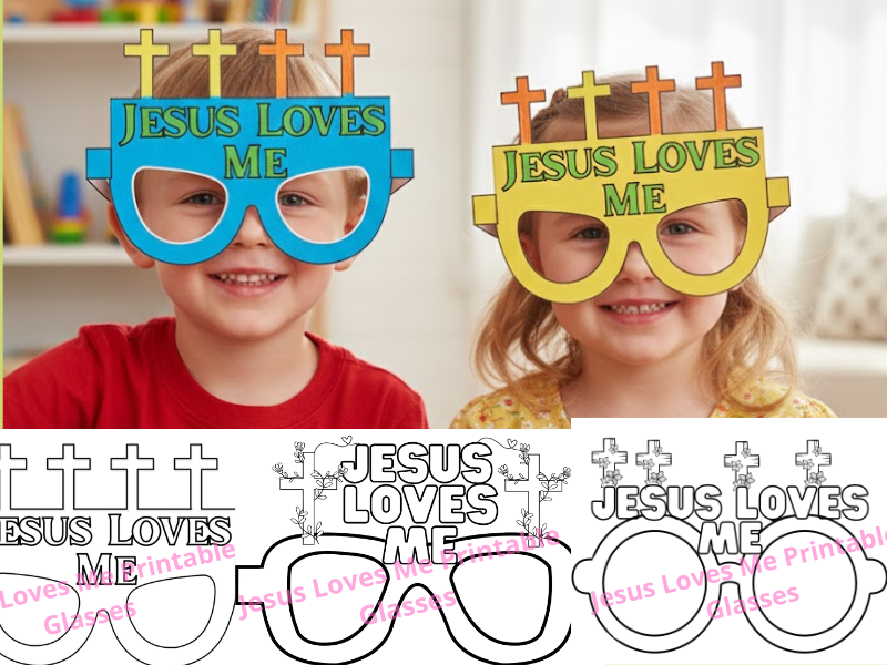 Jesus Loves Me Eyewear Templates | Valentine’s Day Christian Craft