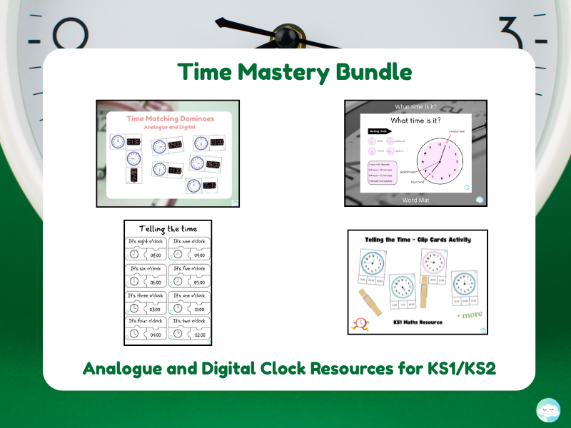 Time Mastery Bundle – Analogue & Digital Clock Resources for KS1/KS2