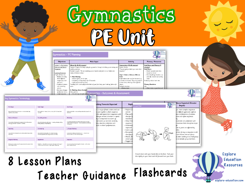 Y3/4 PE Gymnastics Unit - 8 Outstanding Lessons for KS2