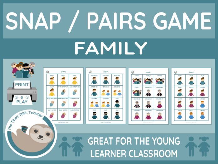 ESL Family Members Pairs/Snap