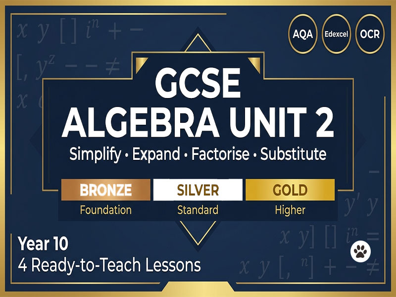 GCSE Algebra Unit Y10: Simplify, Expand and Factorise