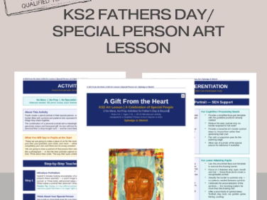KS2 Father's Day Art Lesson | 2 Special Person Craft  activitiies