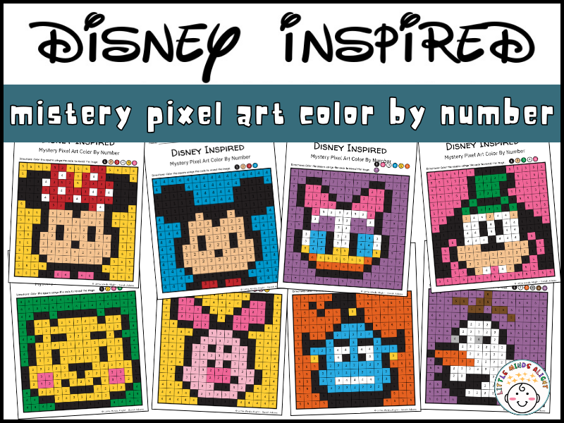 Disney Pixel Art Color by Number