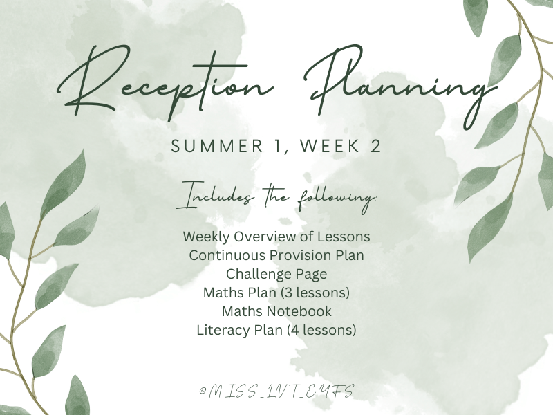Reception Planning, Summer 1, Week 2