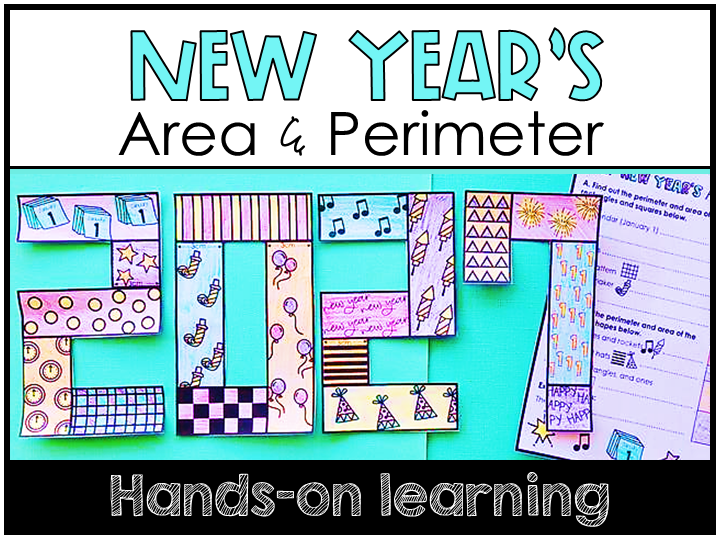 2027 New Year's Area and Perimeter Maths Activity