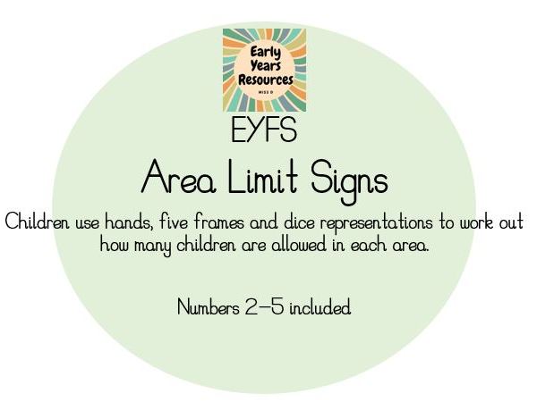 EYFS Area Limit Signs