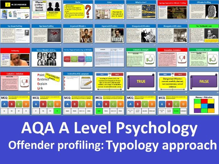 Offender profiling: Typology approach - AQA A Level Psychology (Forensic Psychology) 2025 Spec