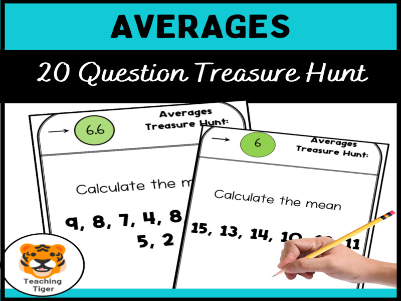 Averages Treasure Hunt Activity – Mean, Median and Mode | KS2 & KS3 Maths
