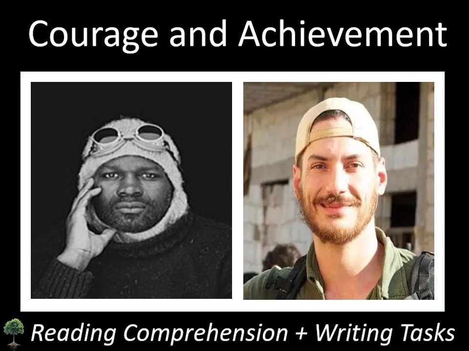 Courage + Achievement: 2 Reading Comprehension + Speech Writing Resources