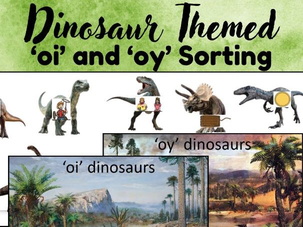 Dinosaur 'oi' or 'oy' Sorting Activity
