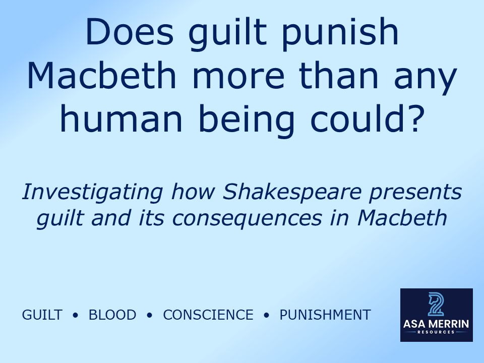 GCSE Macbeth | Guilt Lesson | Does Guilt Punish Macbeth?
