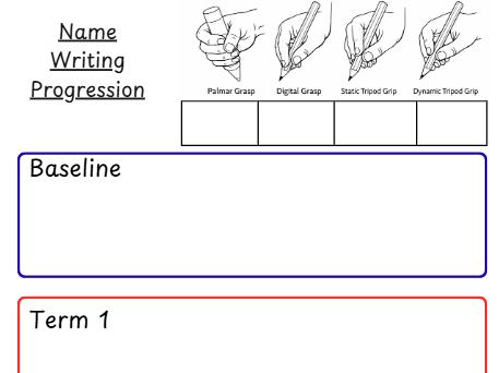 EYFS Writing Progression Bundle (Baseline to Term 3)