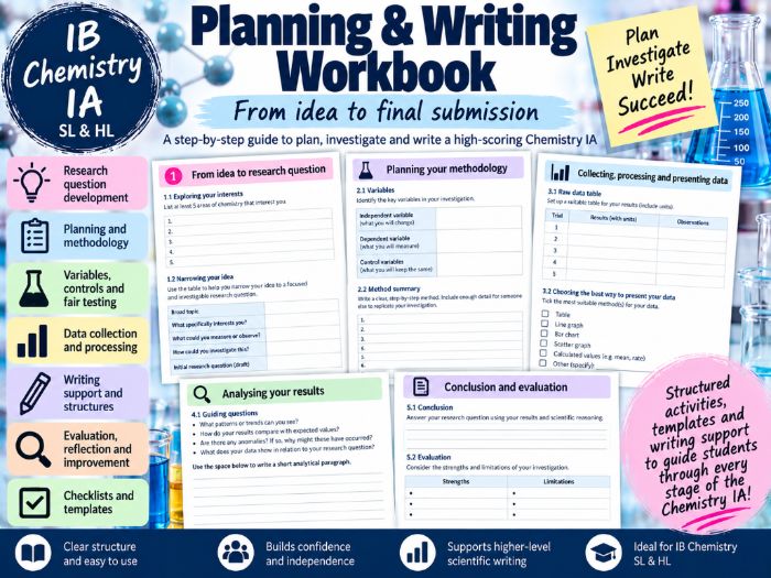 IB DP Chemistry IA Planning & Writing Workbook